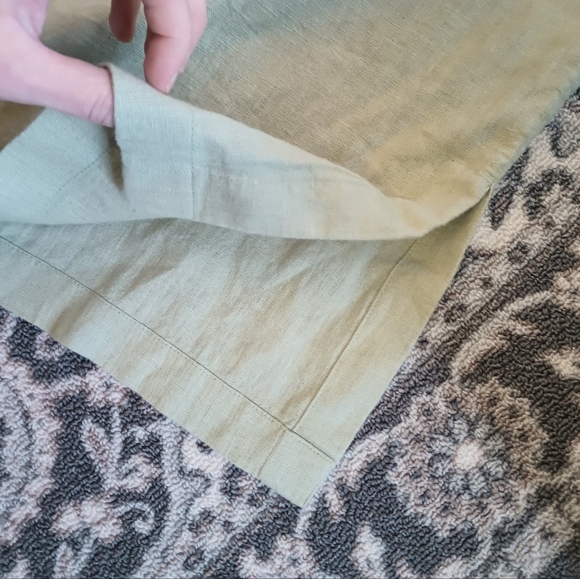 D & CO  Naturals Flax Linen Wide Leg Crop Pants Womens XL Petite Sage Green - Picture 5 of 10